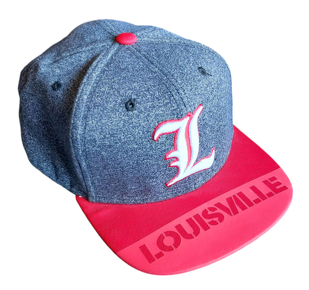 Adidas University of Louisville Cardinals Red Gray Snapback Baseball Cap Hat